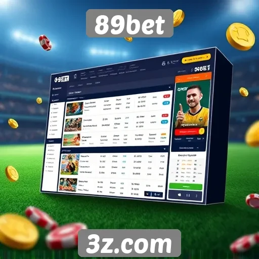 Interface do usuário do site 89bet